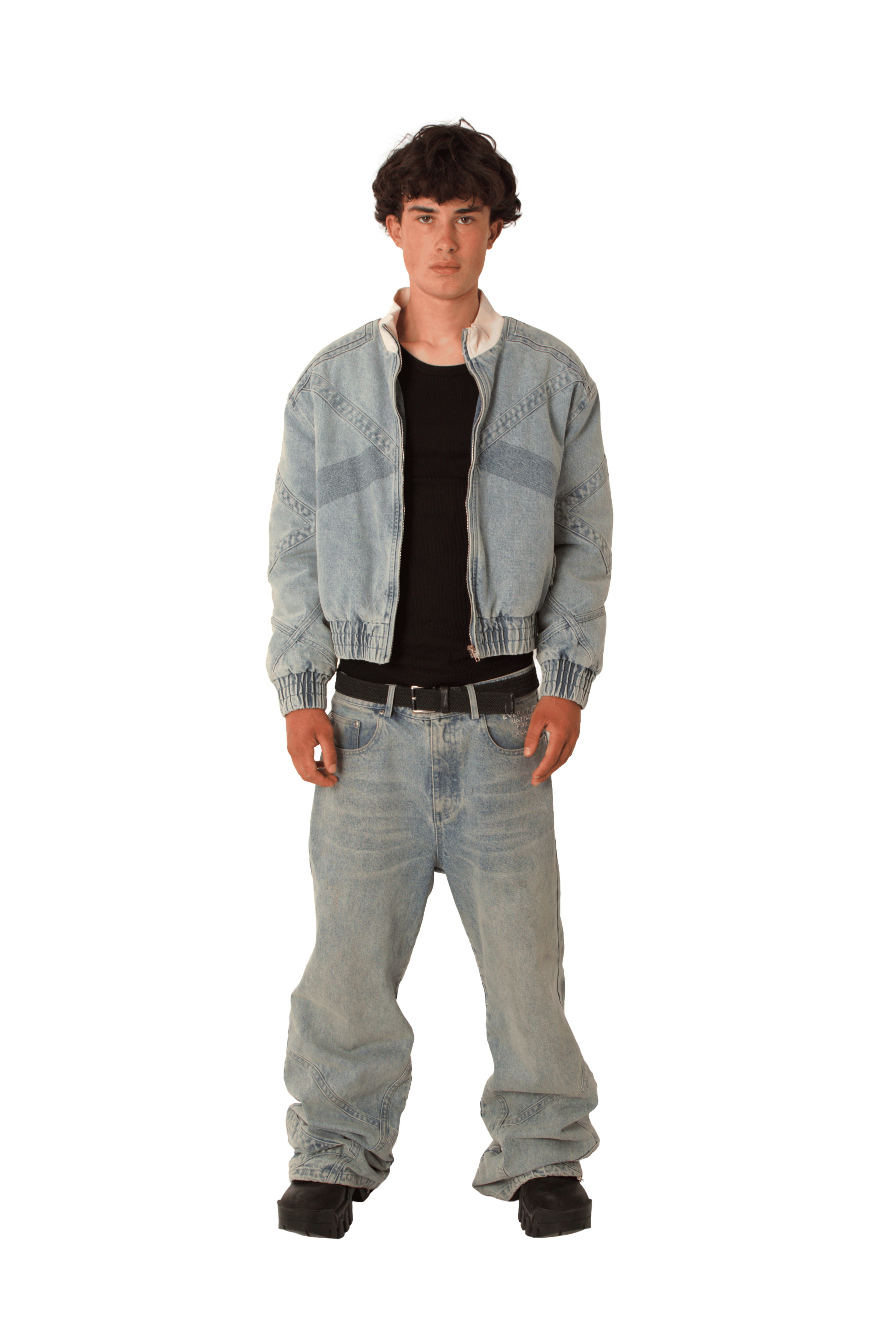 Ocean blue confrontation bomber