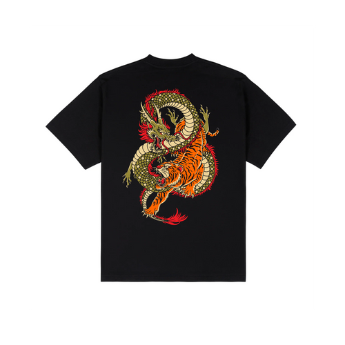 SCHWARZES KONFLIKT- UND HARMONIE-T-SHIRT 