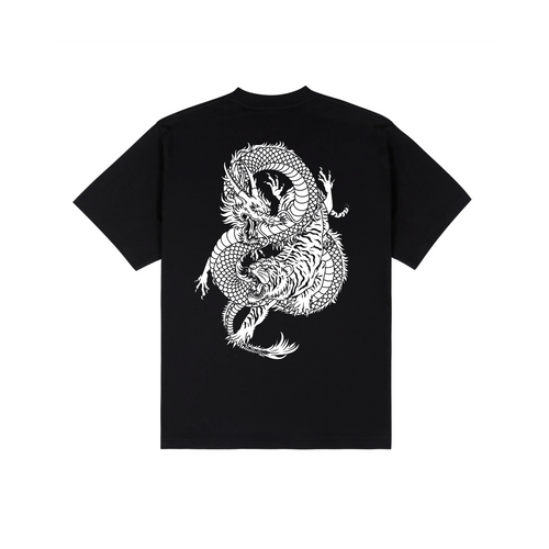 SCHWARZES SCHUPPEN- UND SCHATTEN-T-SHIRT 