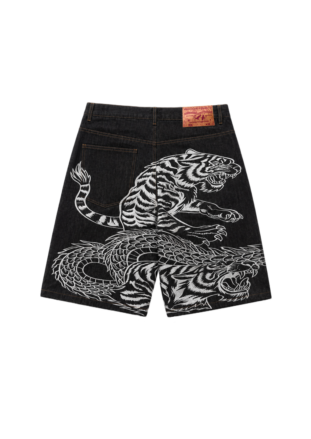 Selvedge tiger trinity jorts