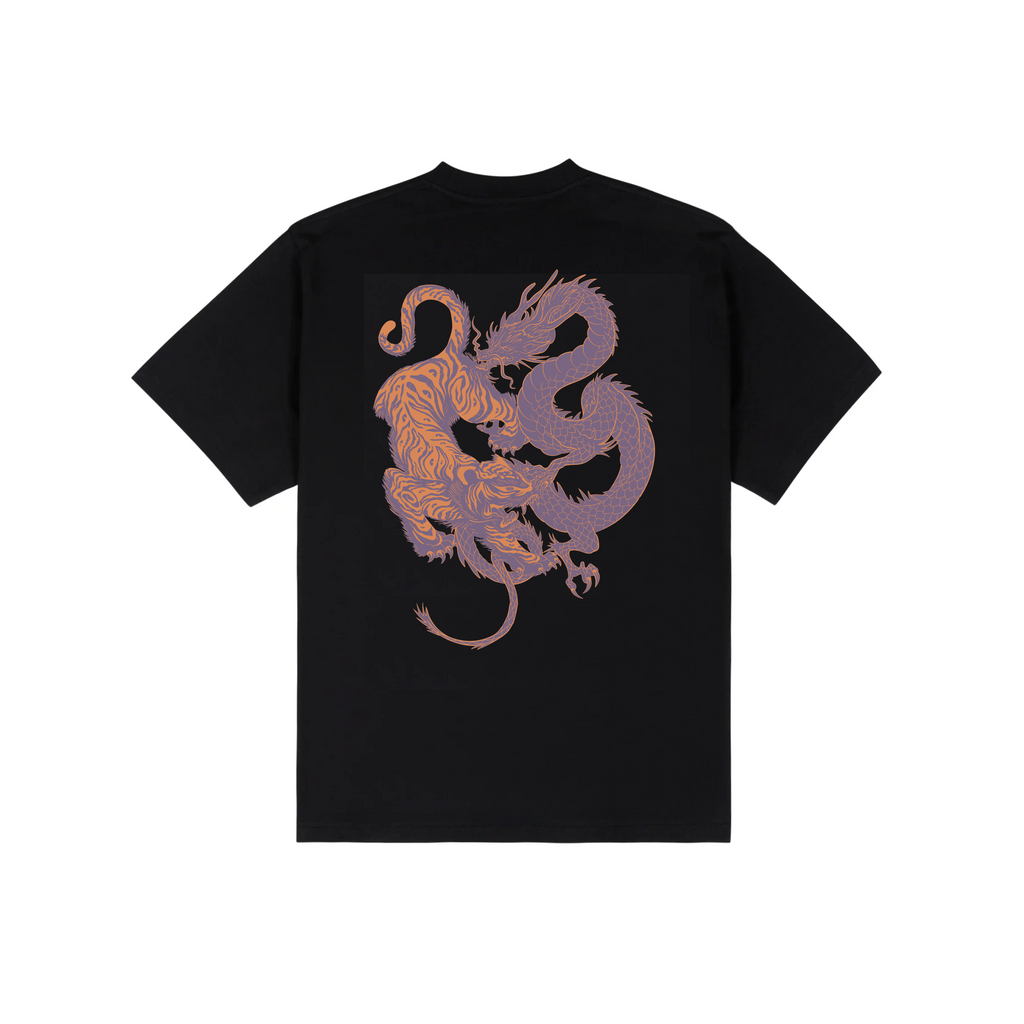 Confrontation orange dragon tee