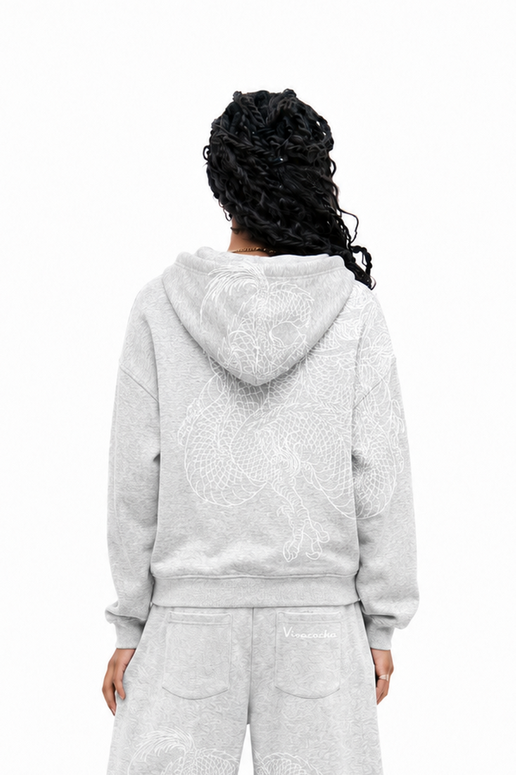 Grey reflection hoodie