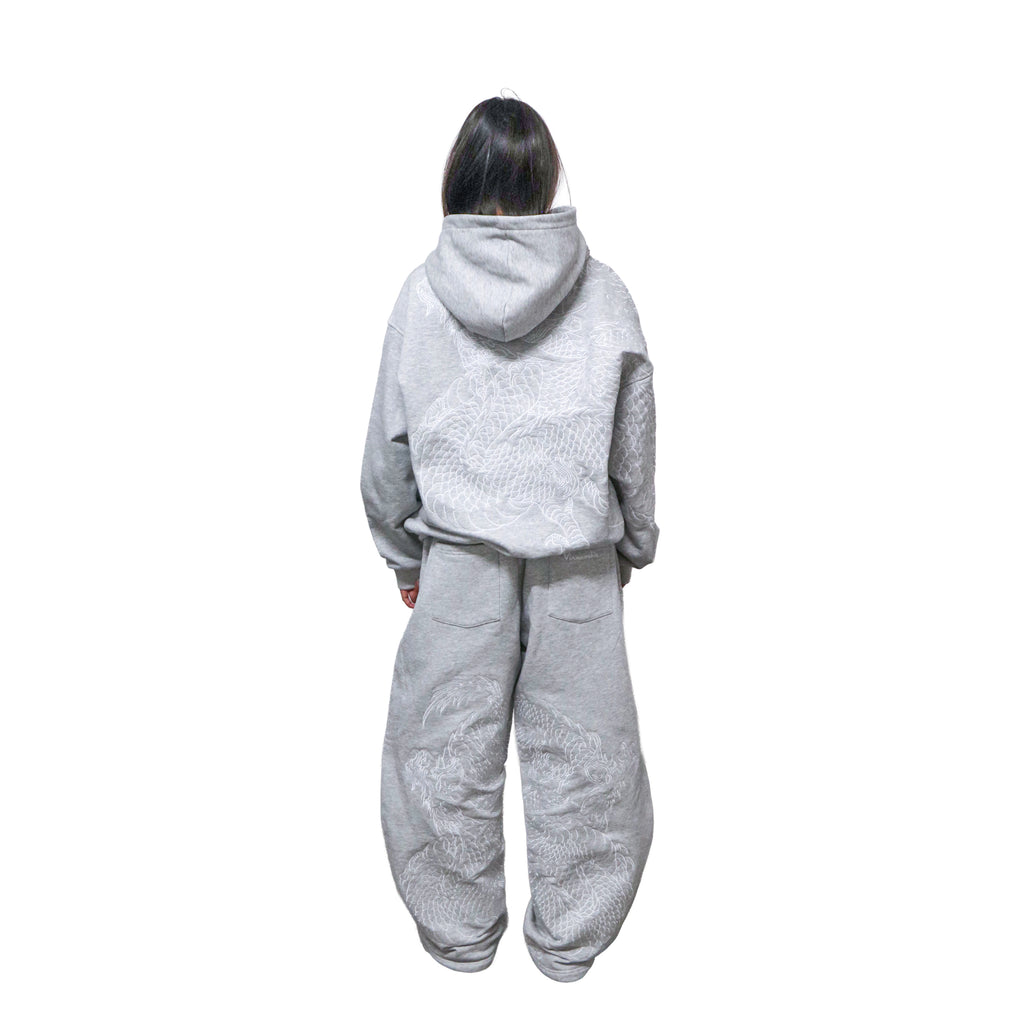 Grey reflection joggers