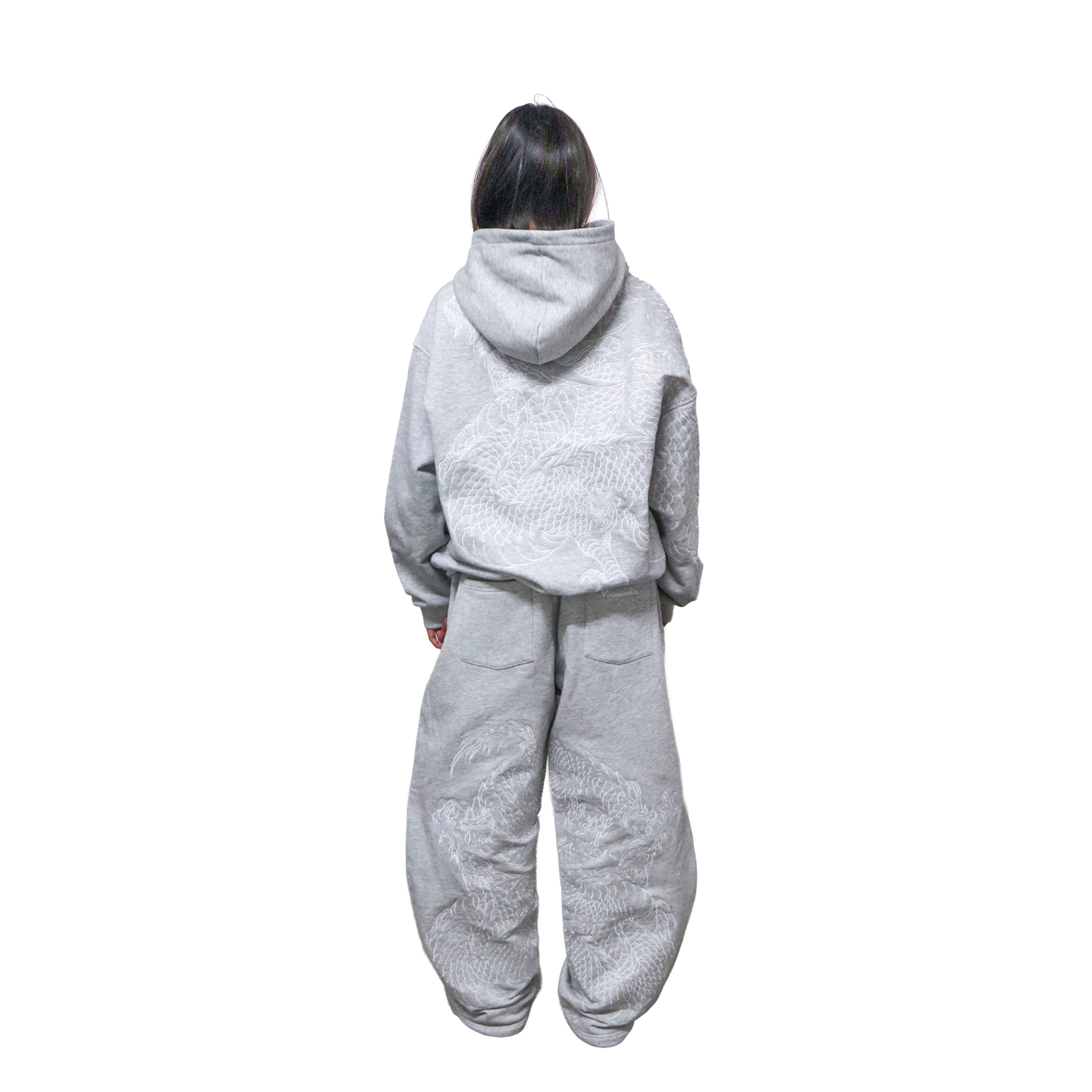 Grey reflection joggers