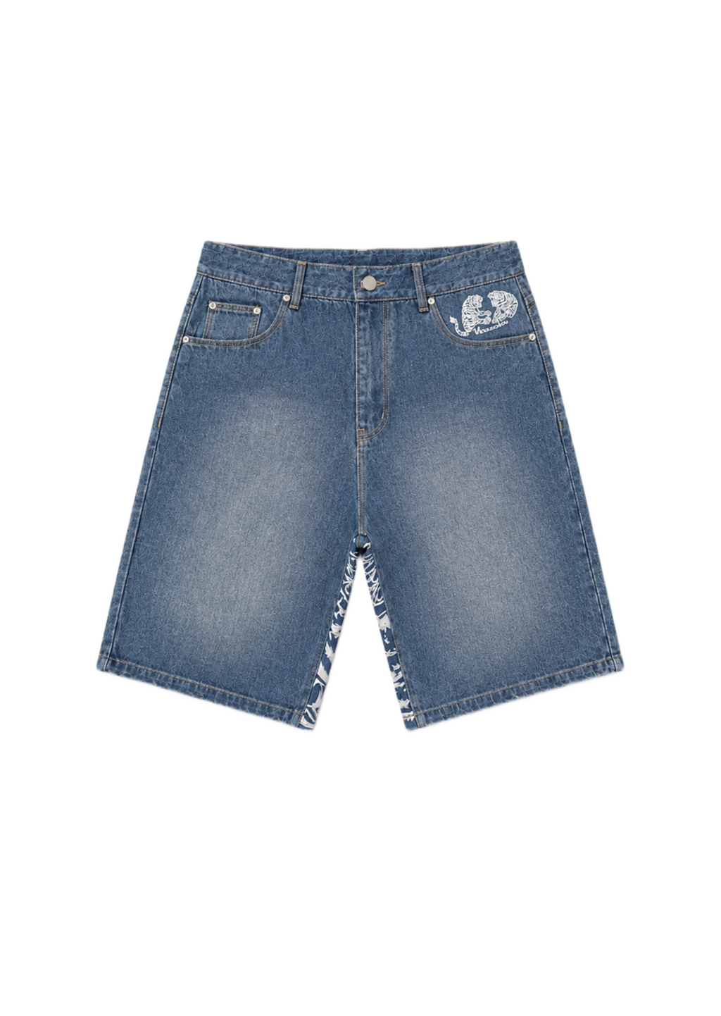 Ocean selvedge tiger trinity jorts