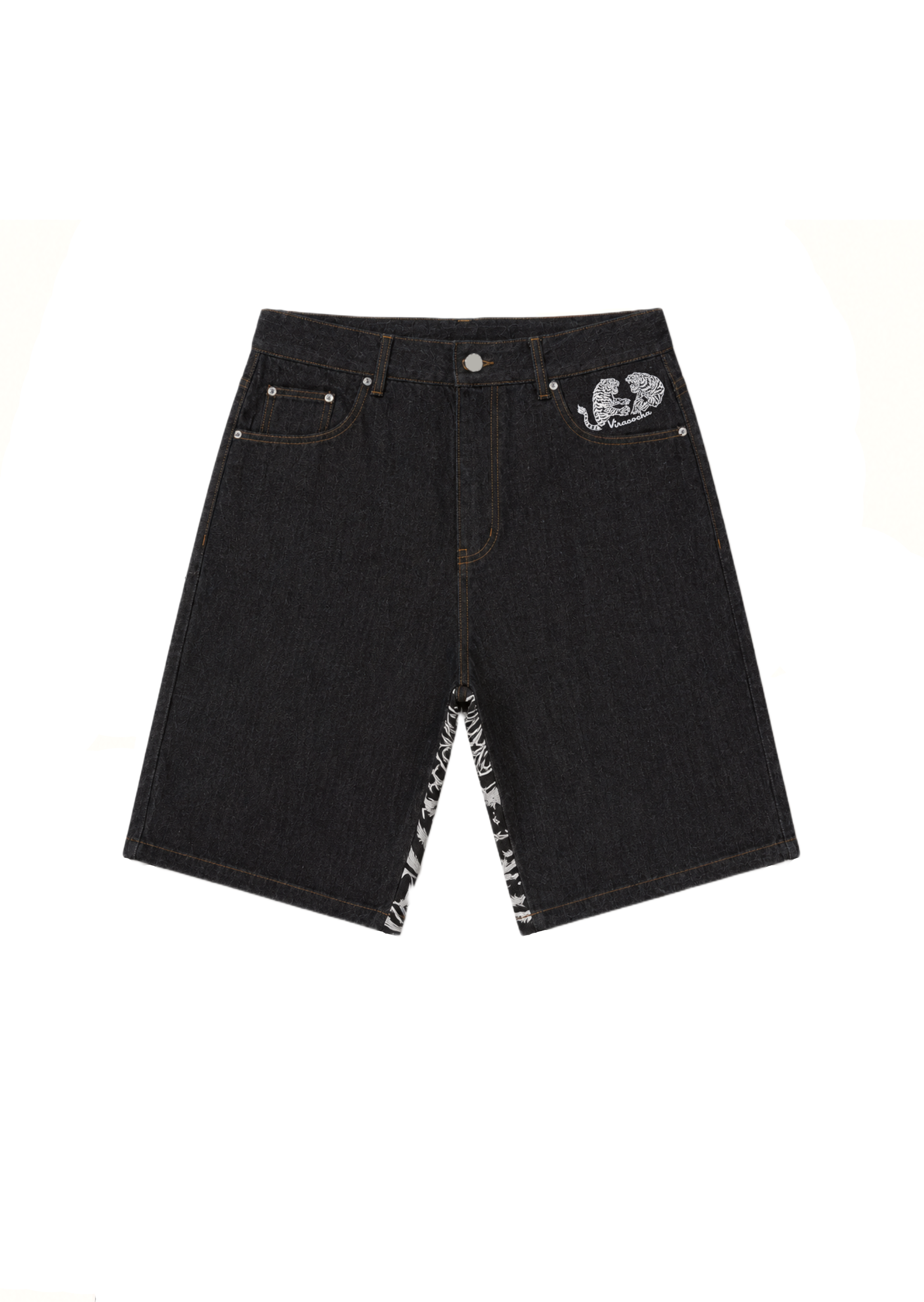 Selvedge tiger trinity jorts PRE ORDER