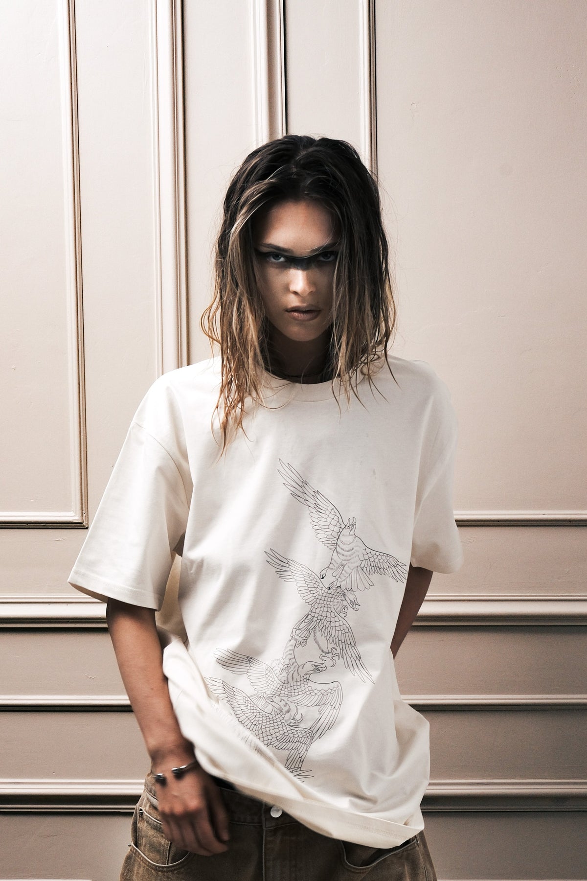 Flock of wings tee (ecru)