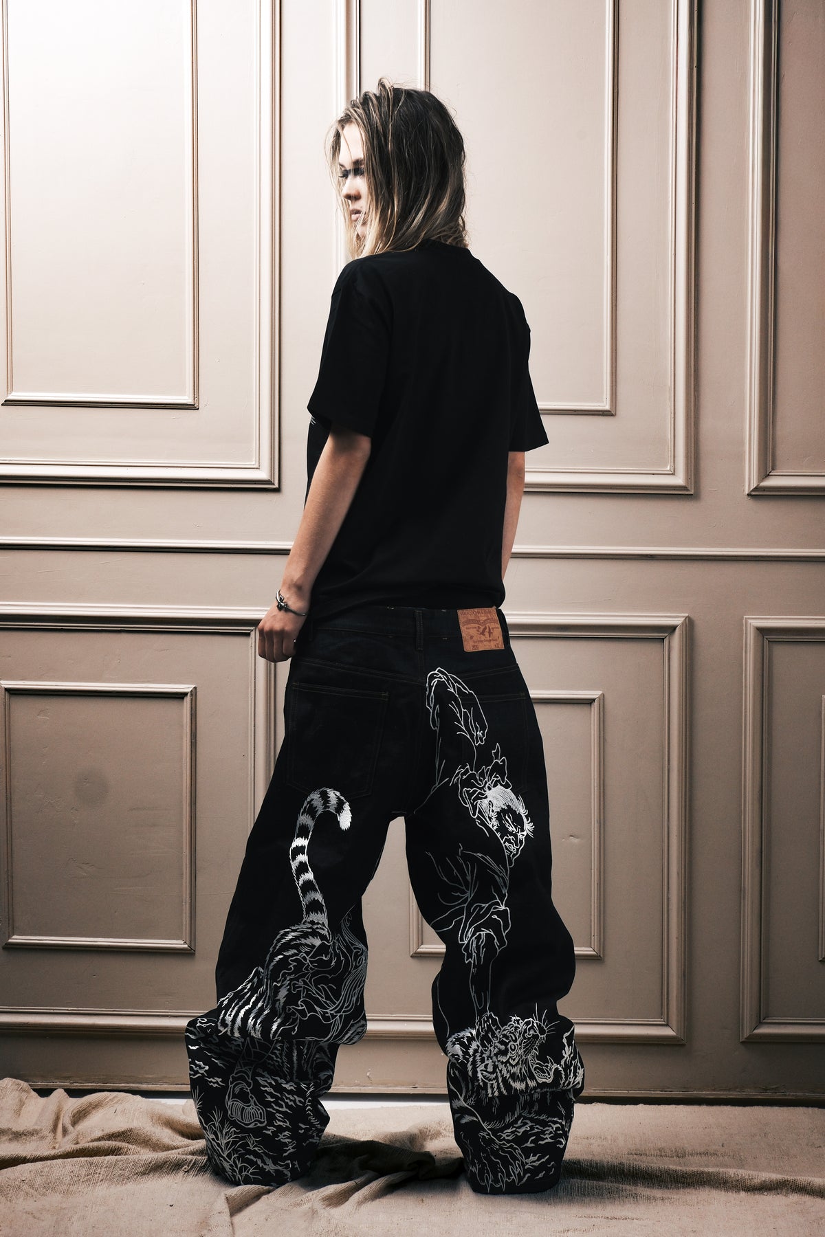 "The predator called man" denim