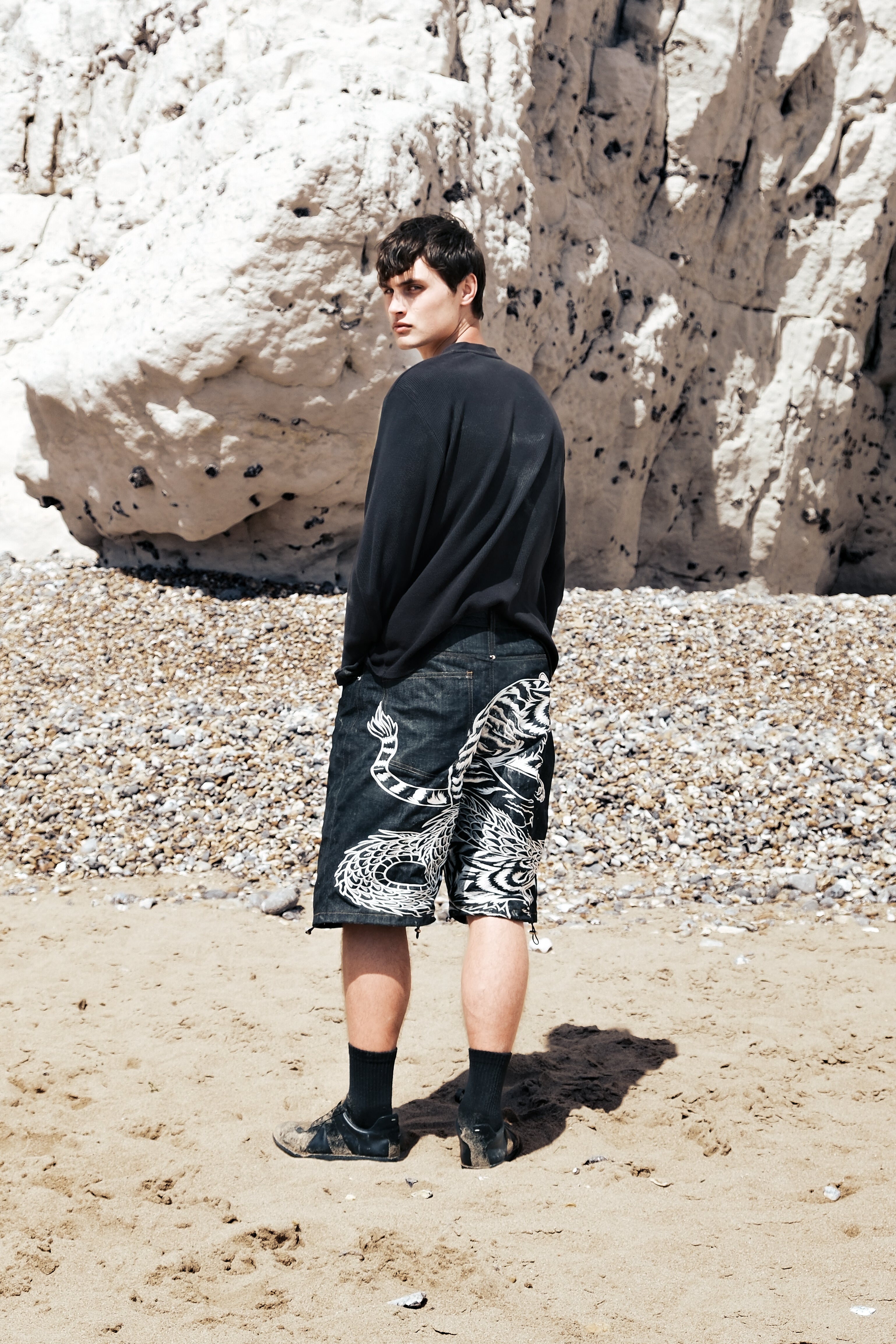 Selvedge tiger trinity jorts