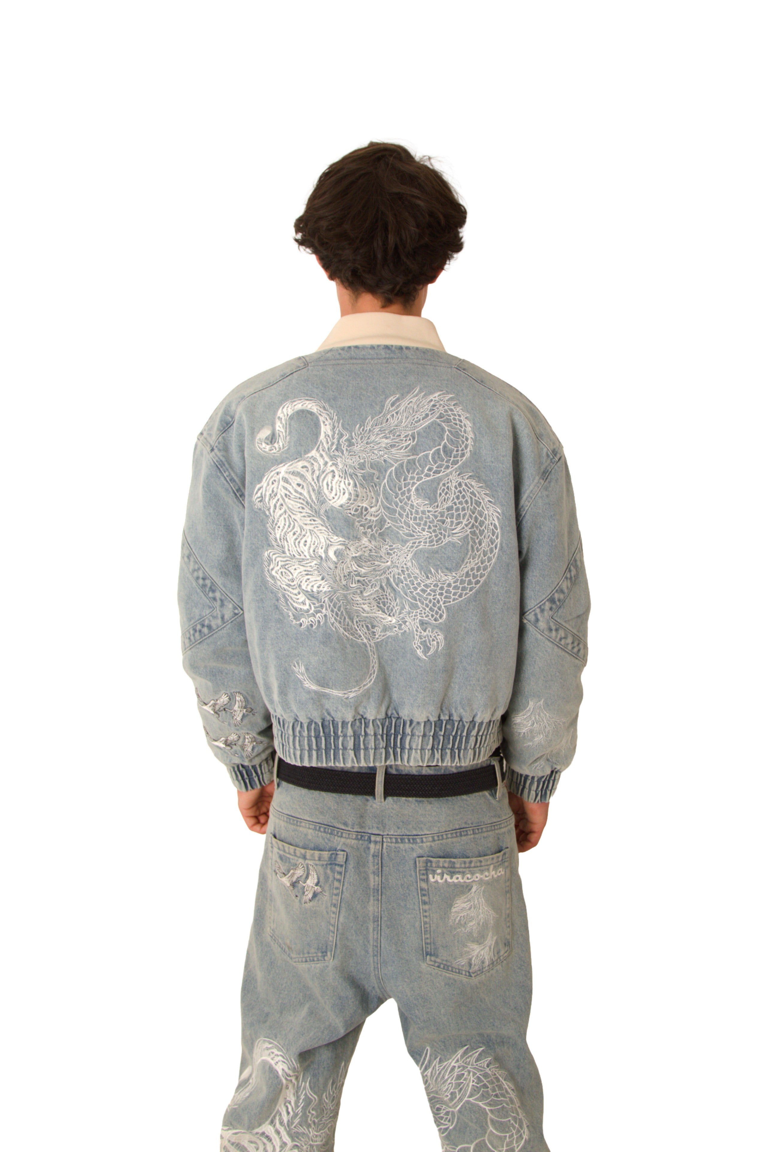Ocean blue confrontation bomber