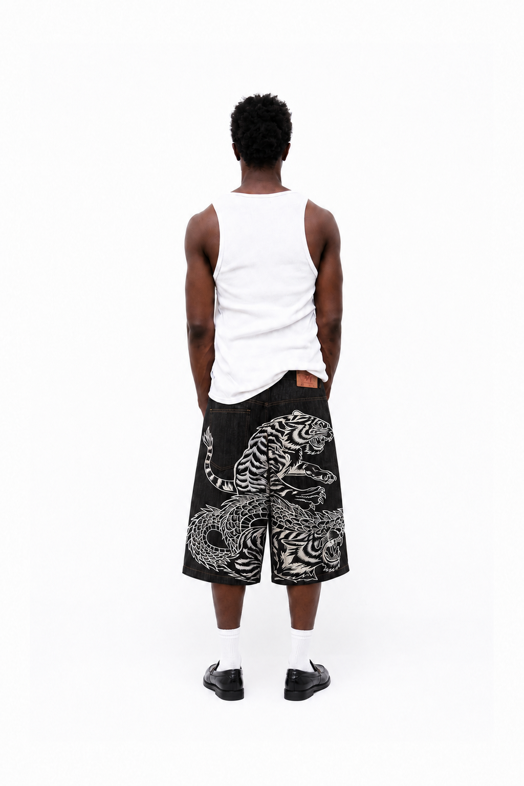 Selvedge tiger trinity jorts