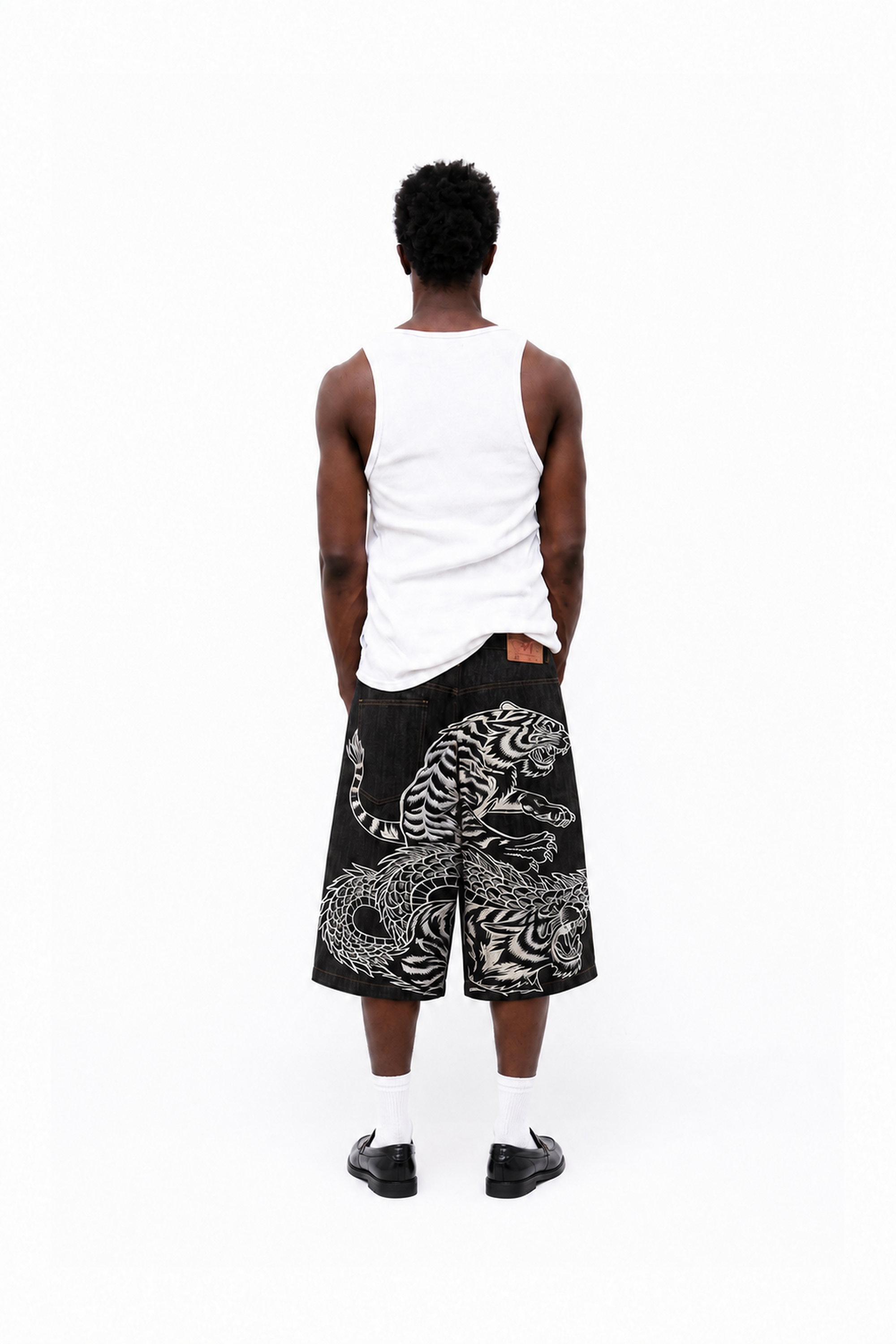 Selvedge tiger trinity jorts