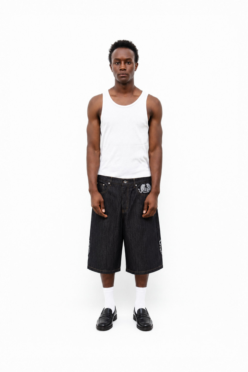 Selvedge tiger trinity jorts