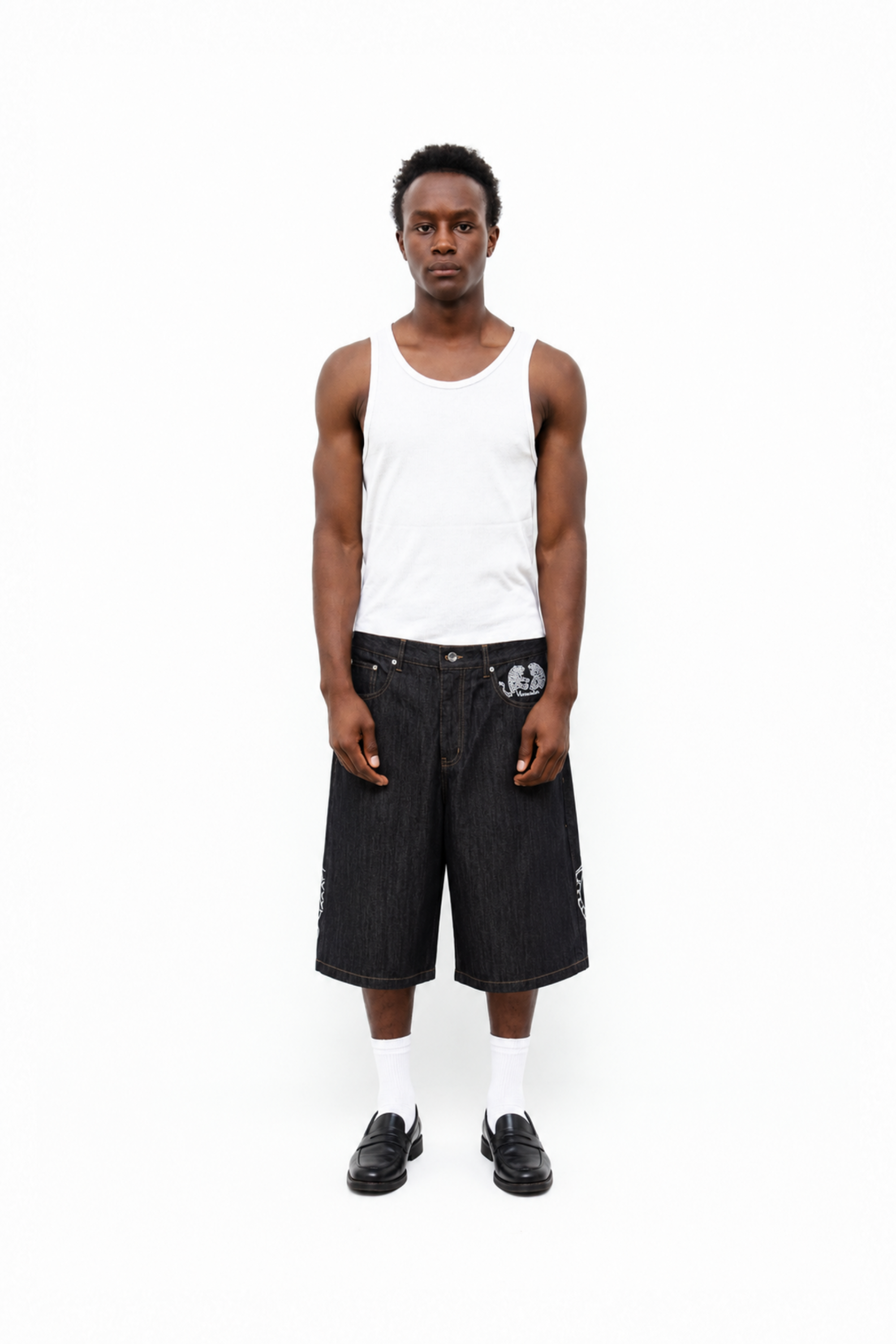 Selvedge tiger trinity jorts
