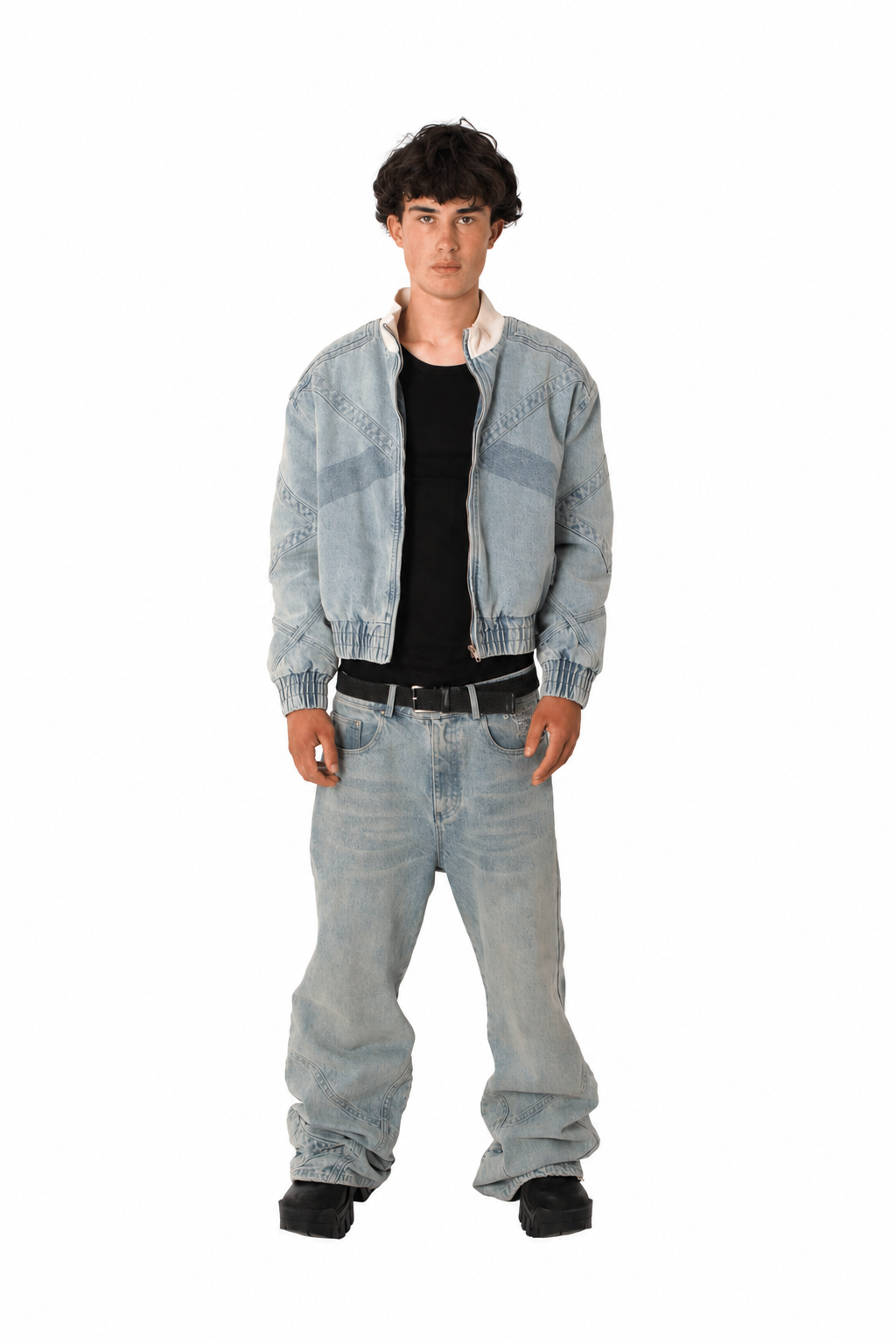 Ocean blue confrontation bomber