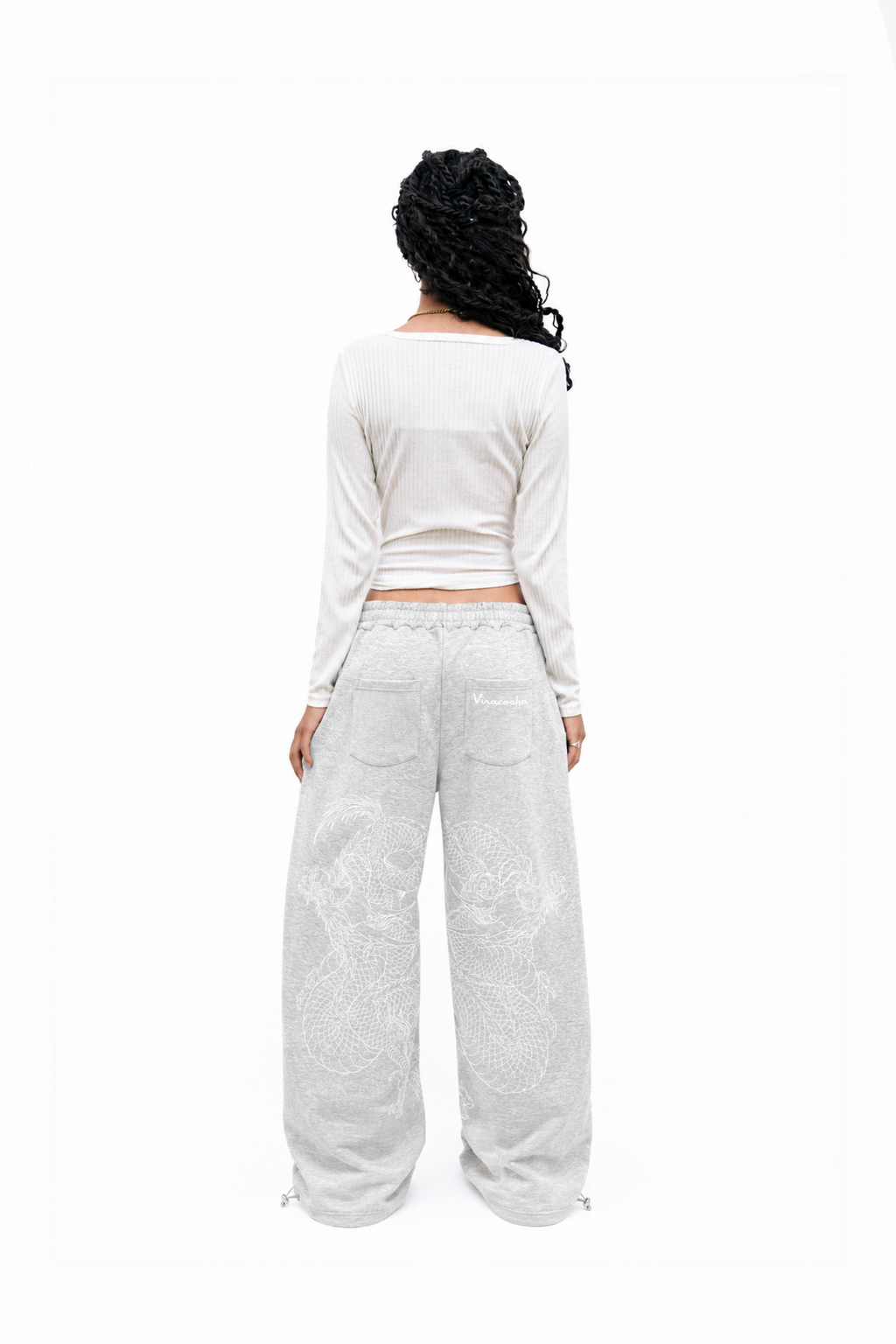 Grey reflection joggers