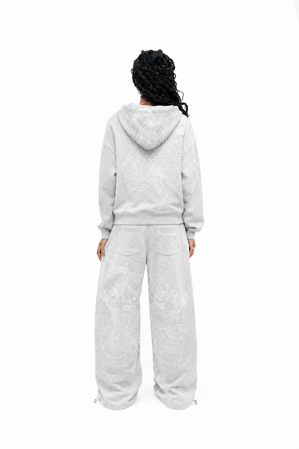 Grey reflection hoodie
