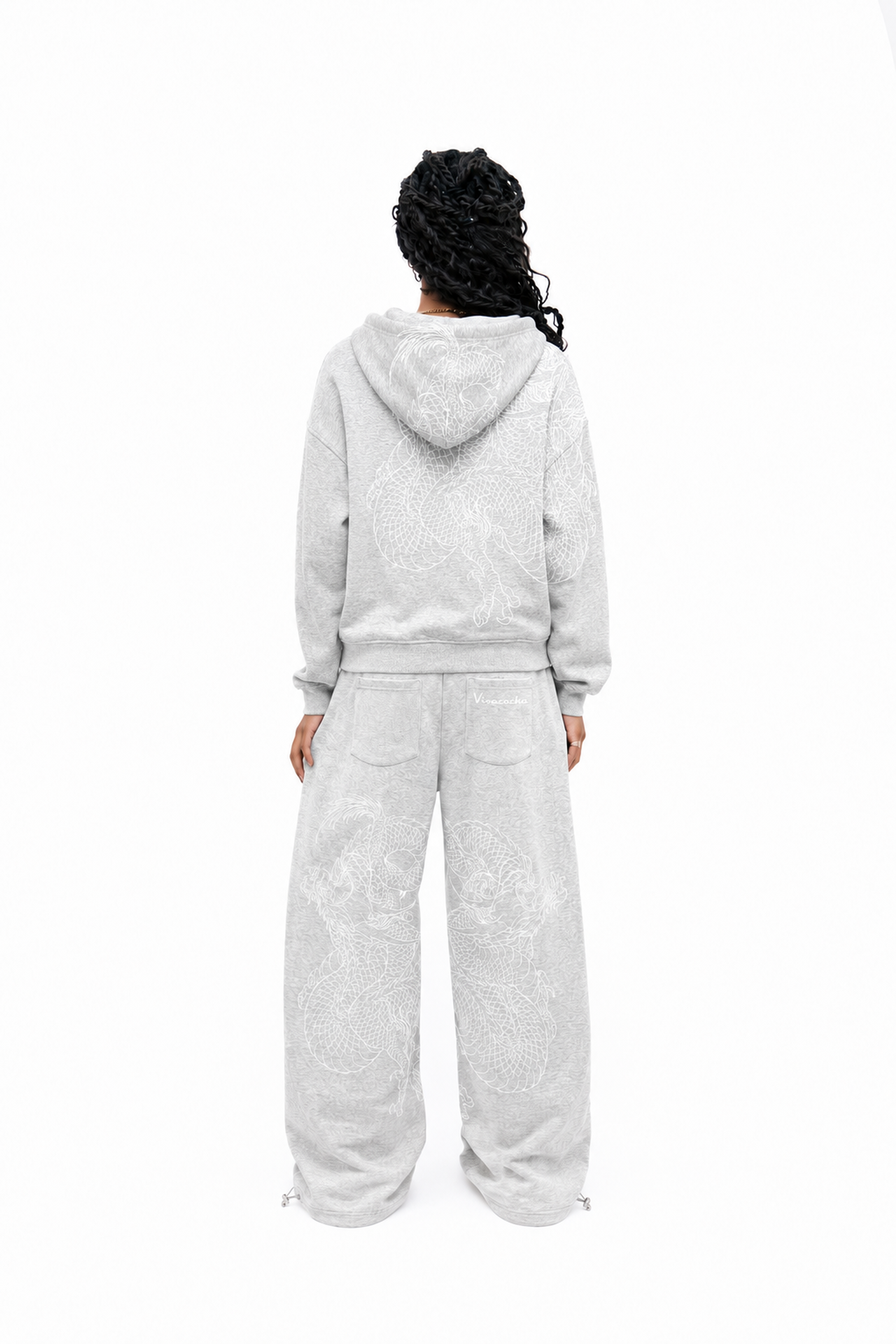Grey reflection hoodie