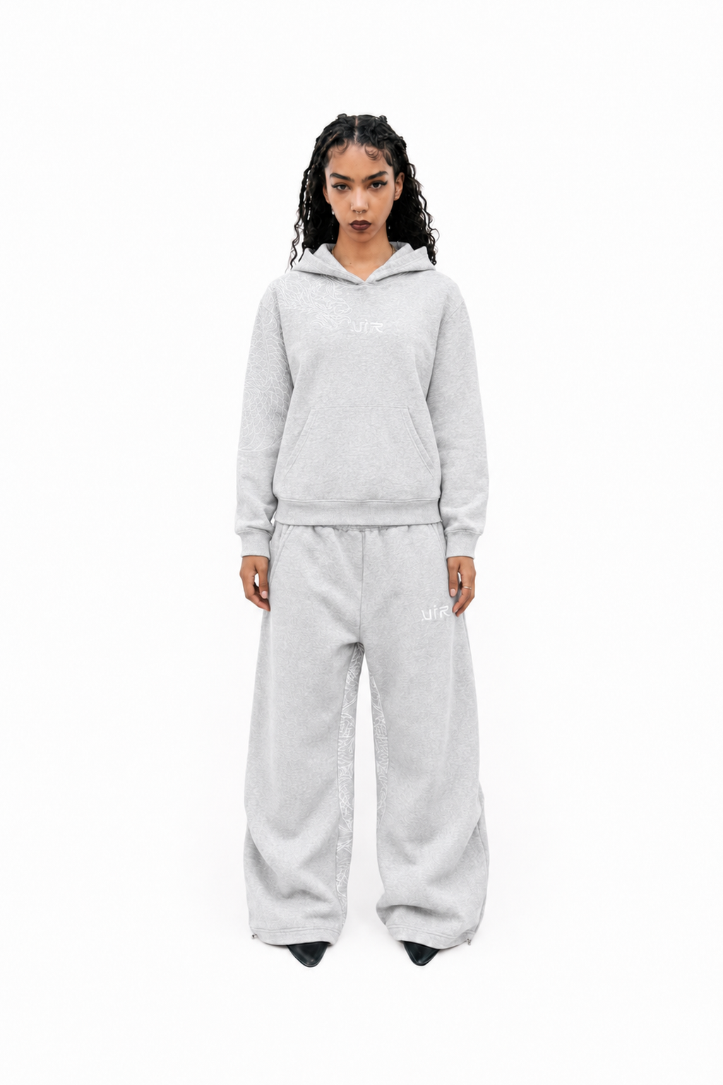 Grey reflection hoodie