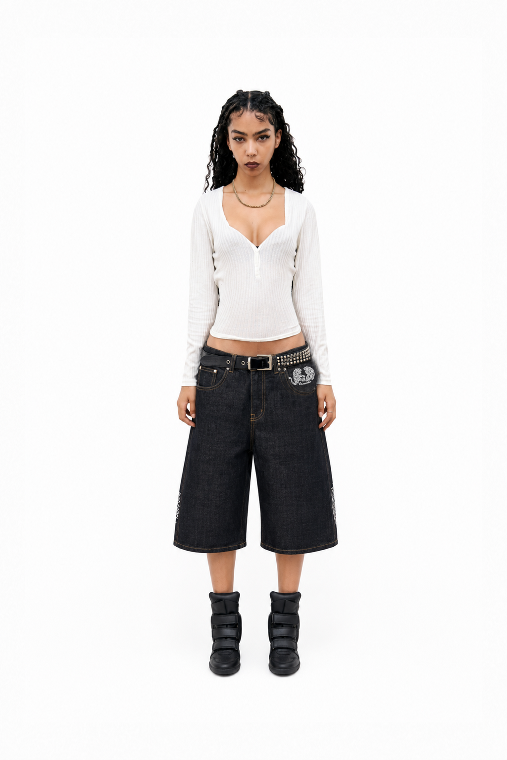Selvedge tiger trinity jorts