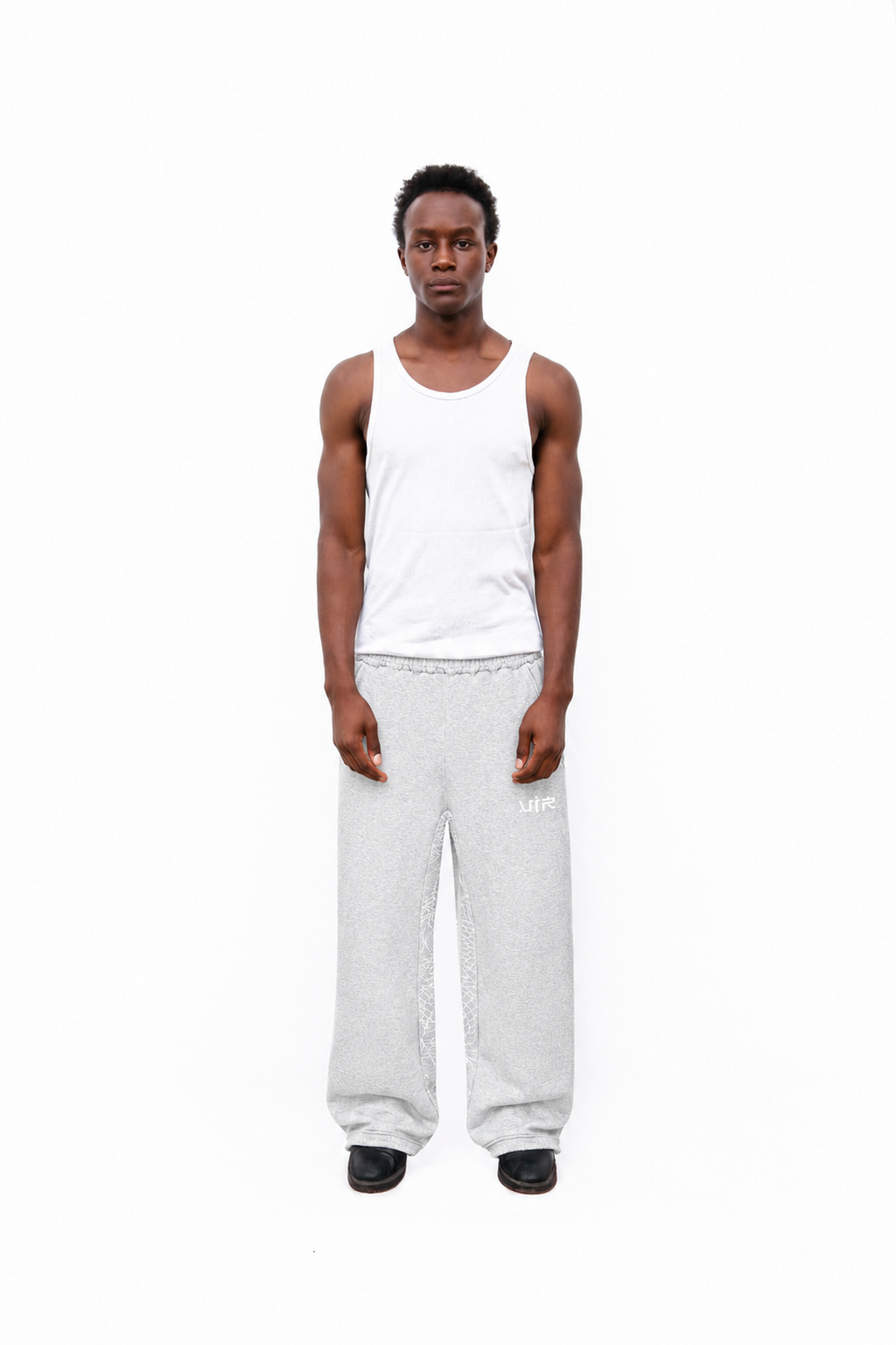 Grey reflection joggers