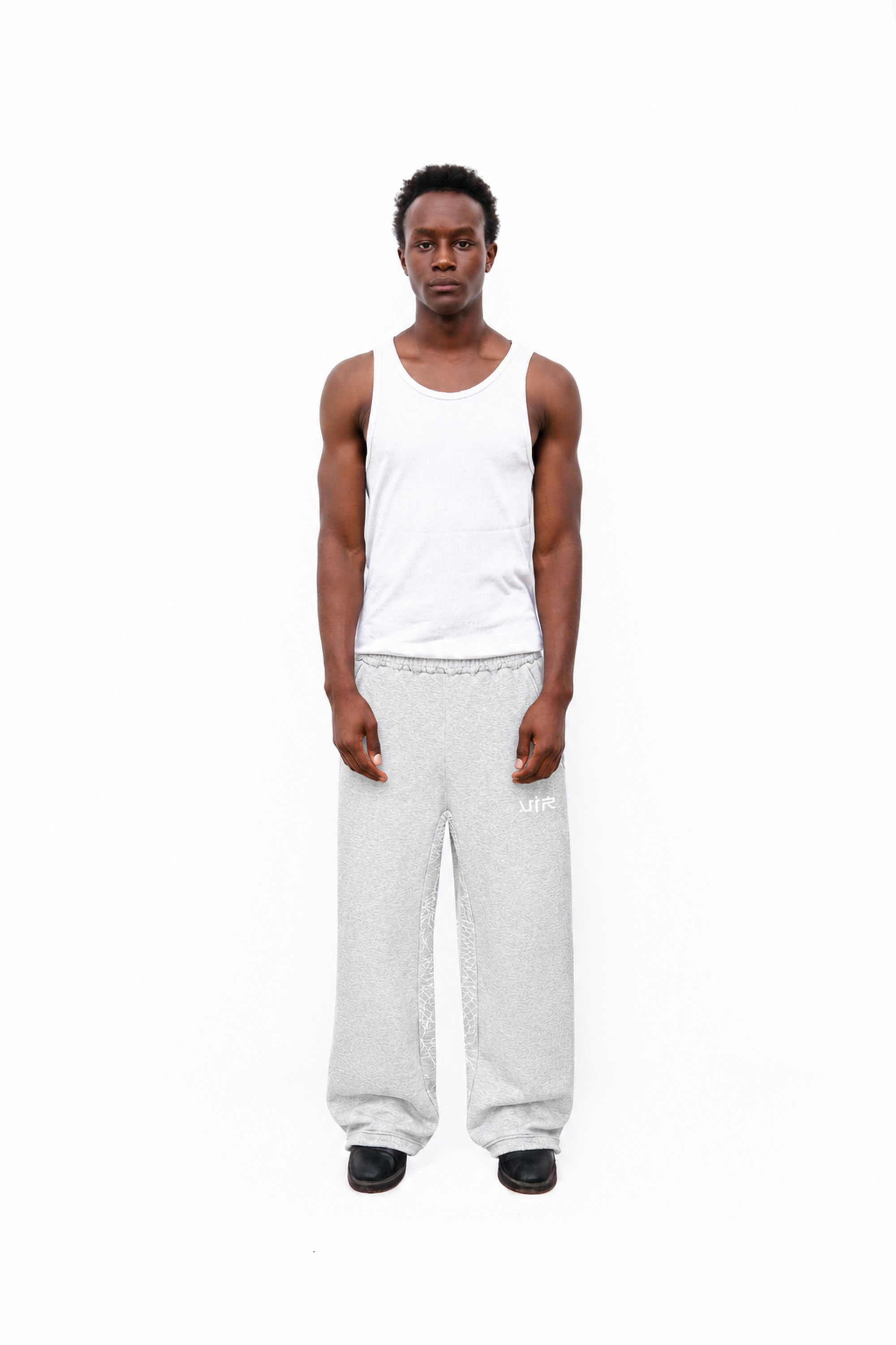 Grey reflection joggers