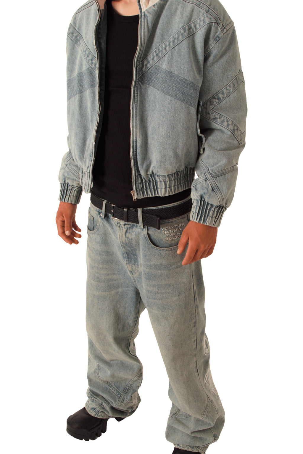 Ocean blue confrontation bomber