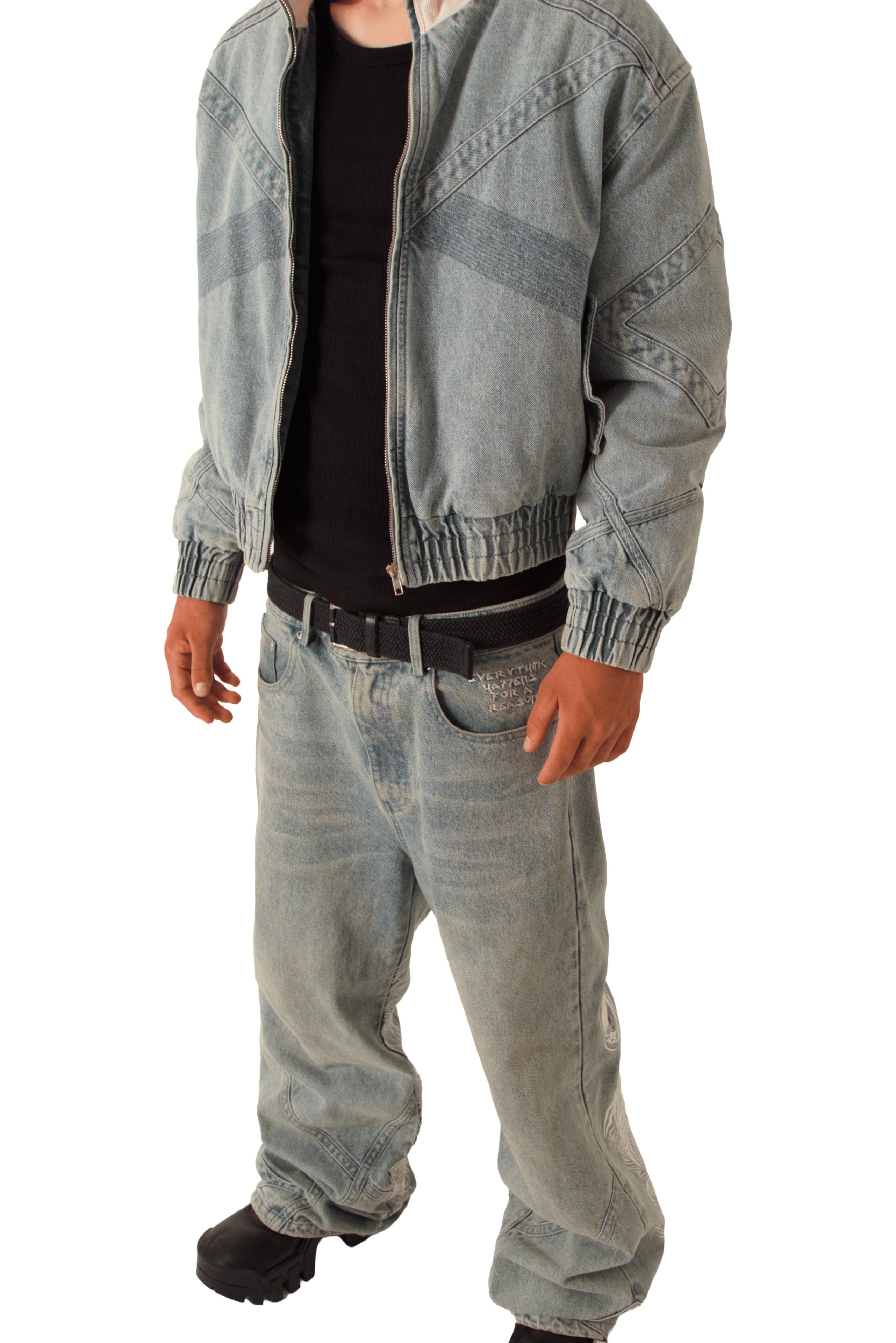 Ocean blue confrontation bomber