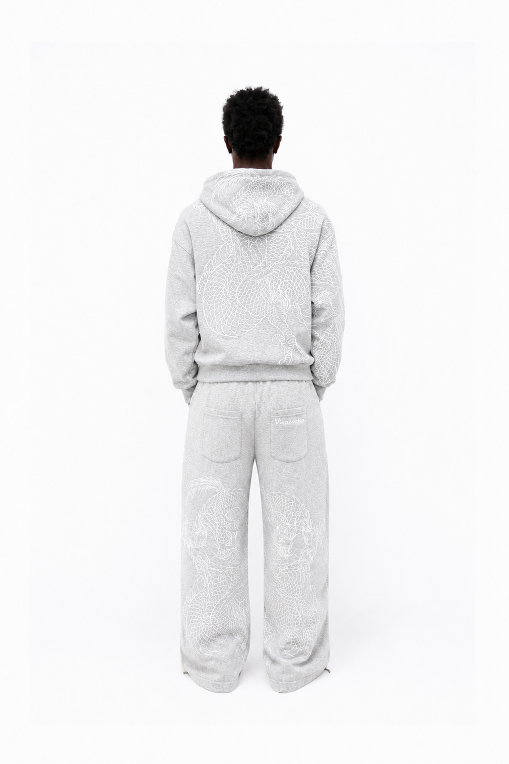 Grey reflection hoodie