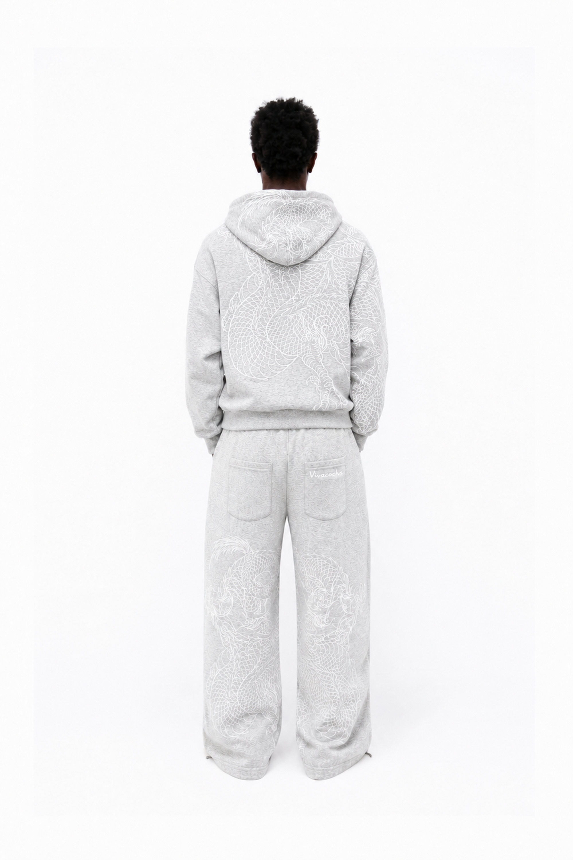 Grey reflection hoodie