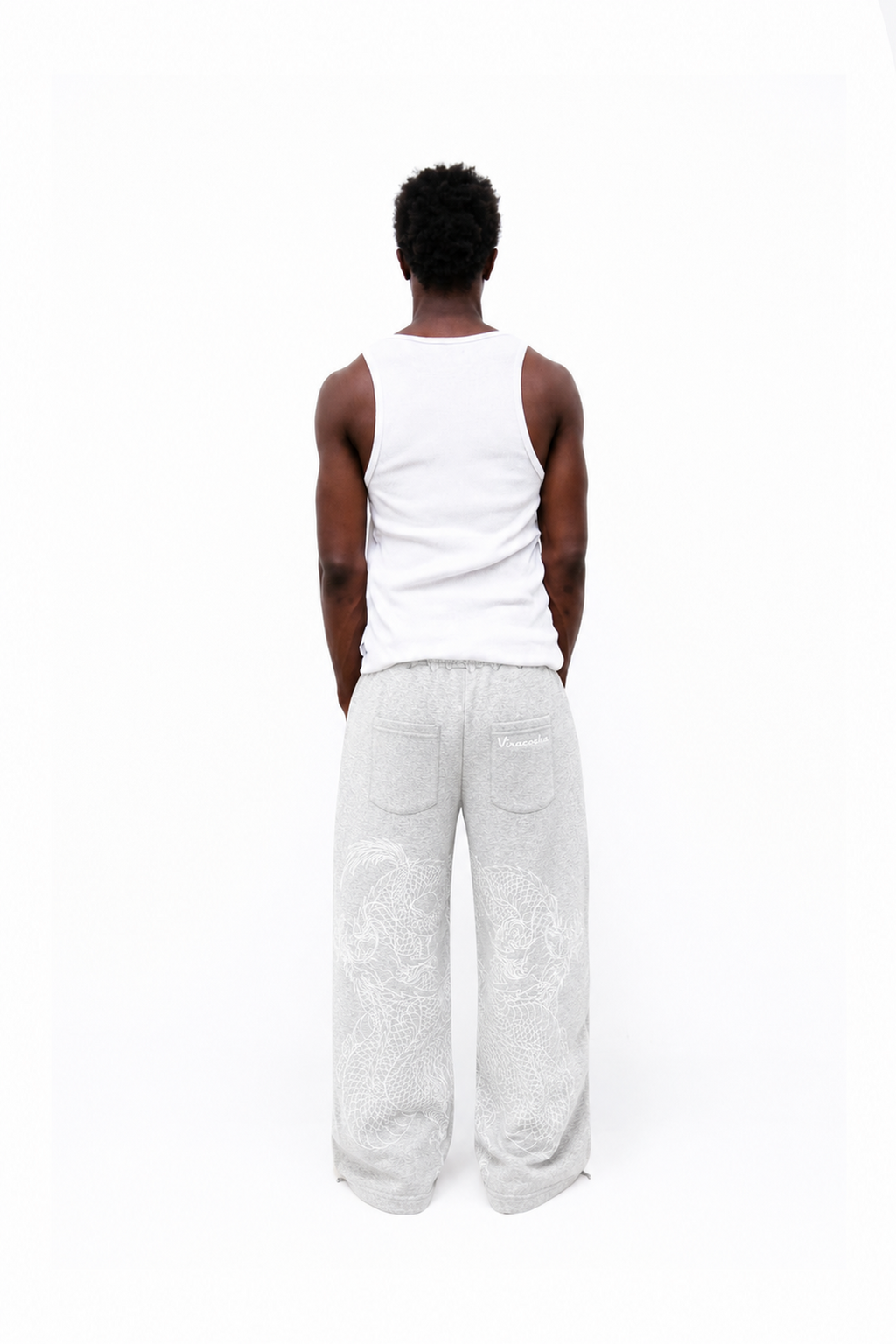 Grey reflection joggers