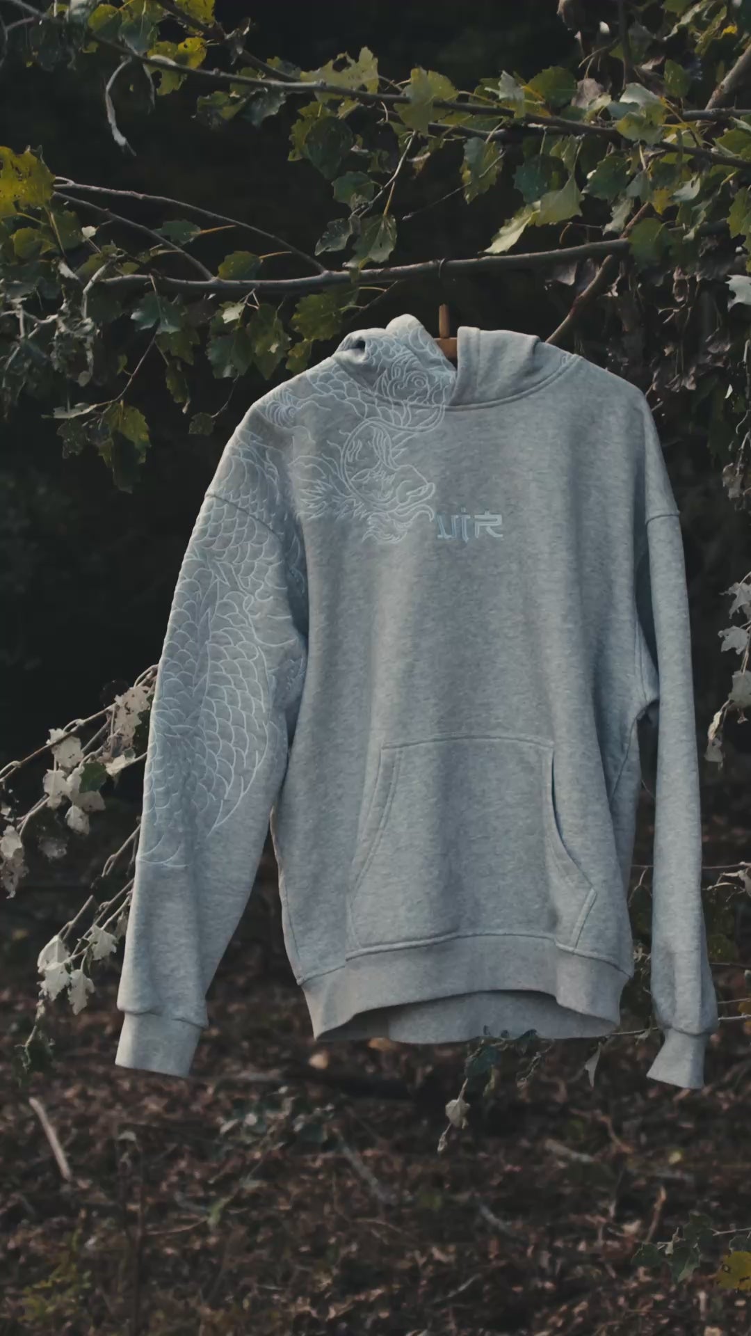 Grey reflection hoodie