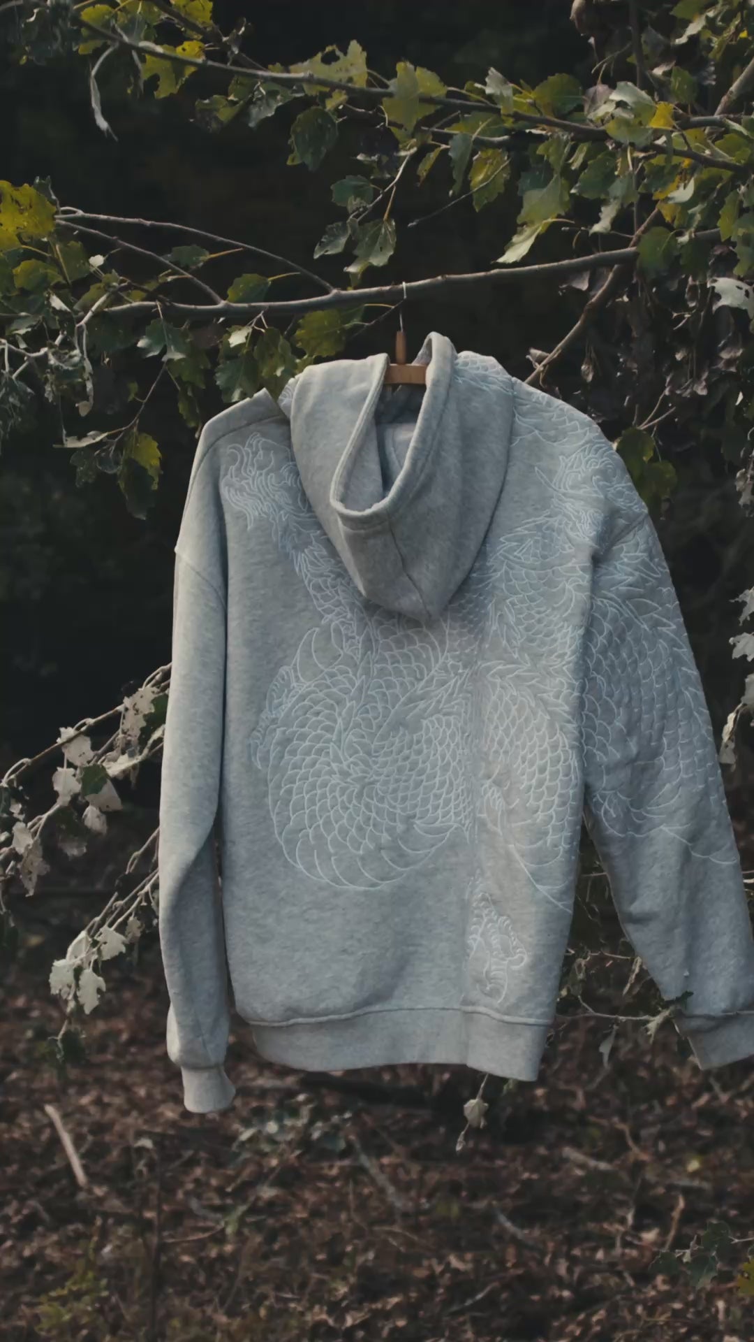 Grey reflection hoodie