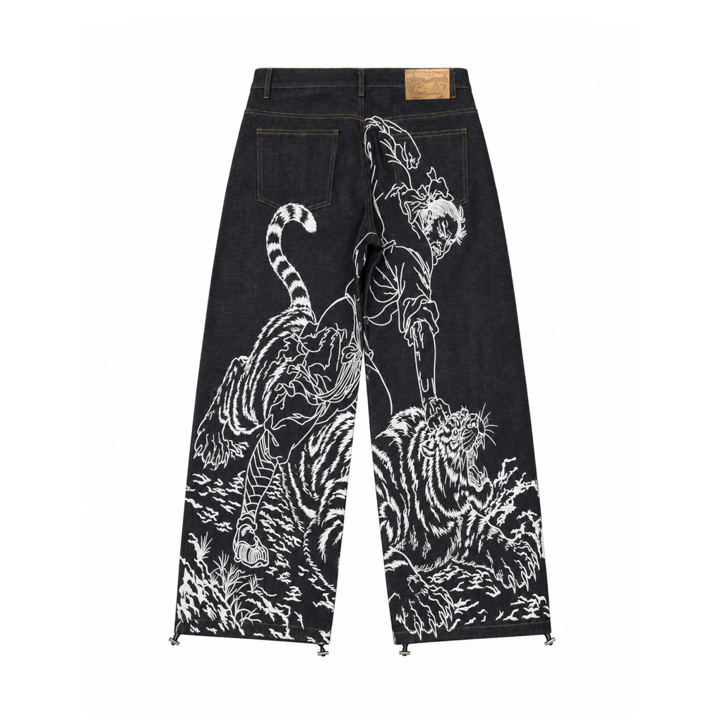 "The predator called man" denim